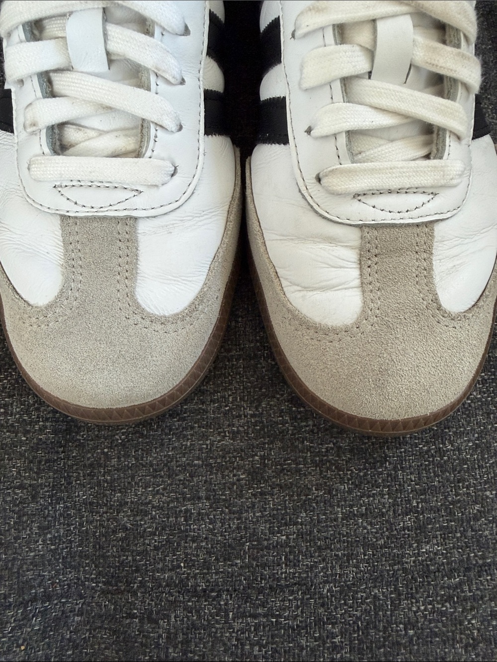 adidas Samba White Black with Gum Sole - Picture 9 of 9